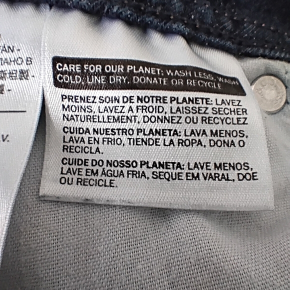 Levi's Classic Blue Denim with Brown Patch Curvy 529 Skinny Leg Sz 12M - Picture 11 of 14